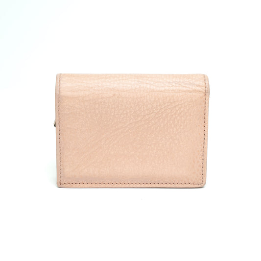 Gucci GG Pebbled Leather Nude Pink Bifold Wallet
