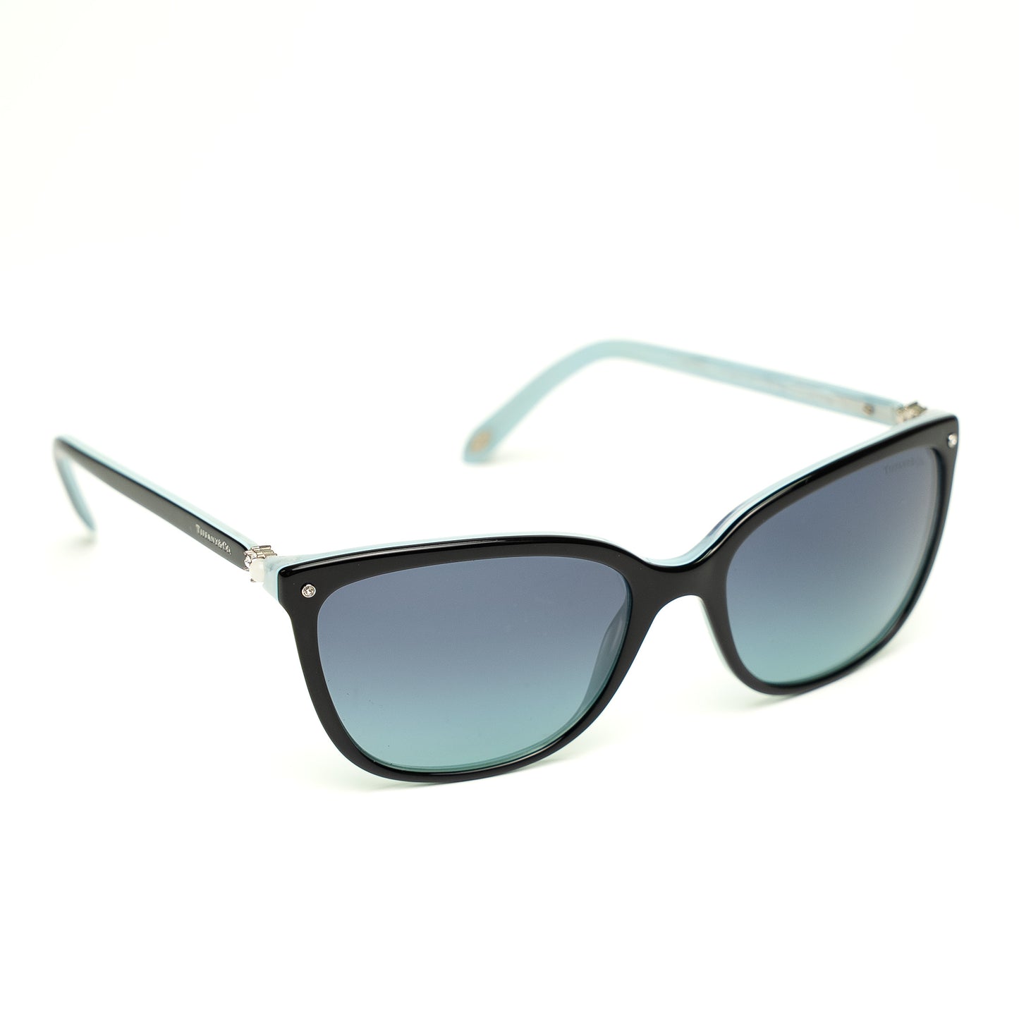 Tiffany & Co. TF4105-H-B Black & Blue Gradient Cat Eye Sunglasses