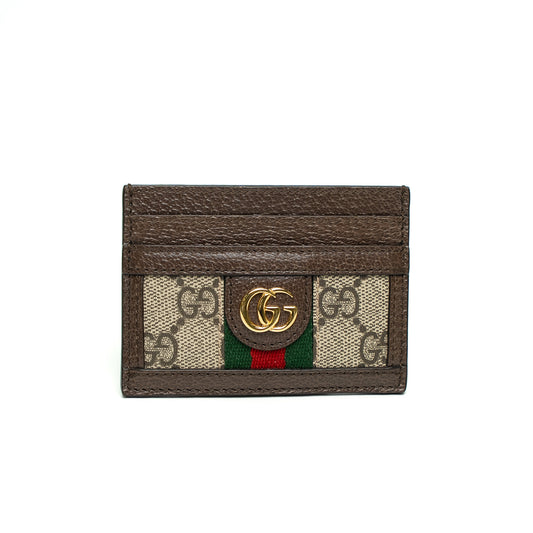 Gucci GG Supreme Web Stripe Card Holder