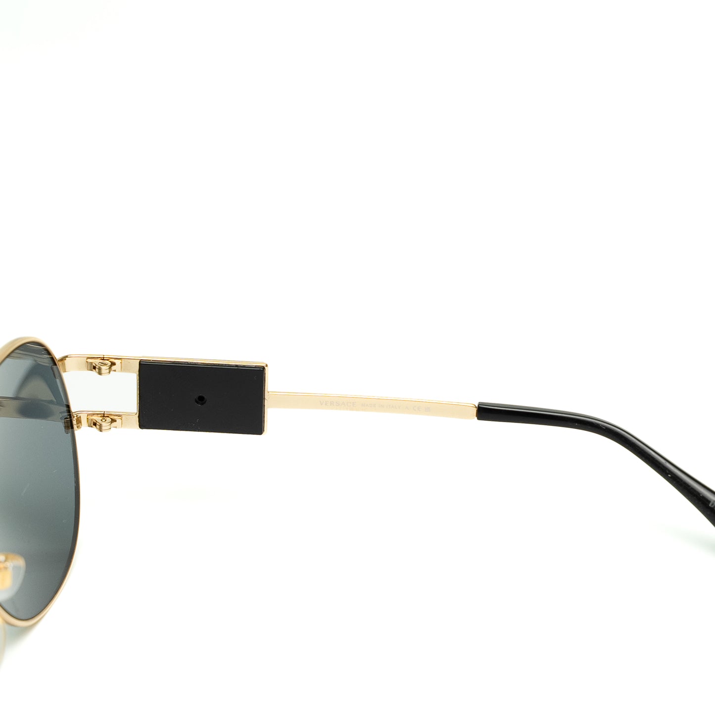 Versace Gold-Tone Aviator Medusa Sunglasses