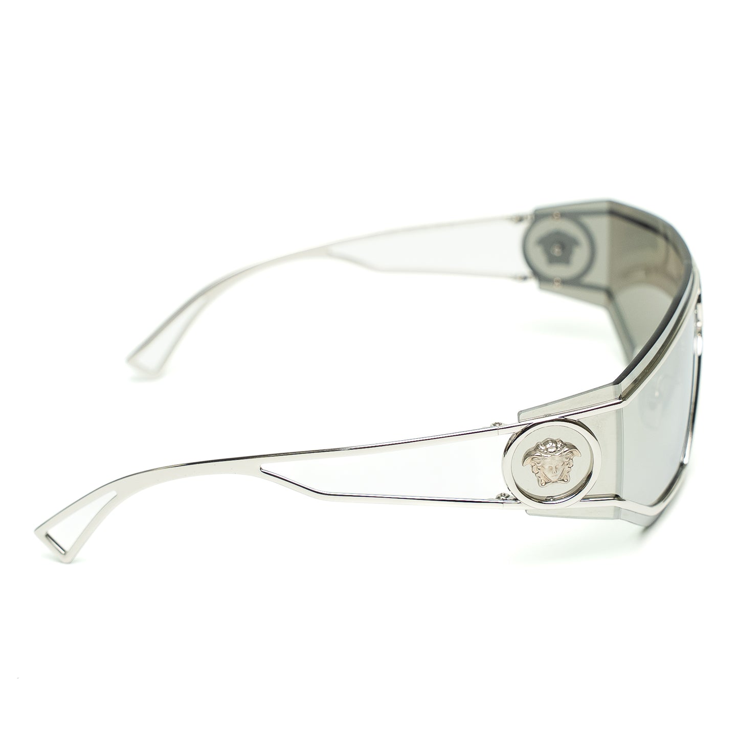 Versace Medusa Shield Silver Sunglasses