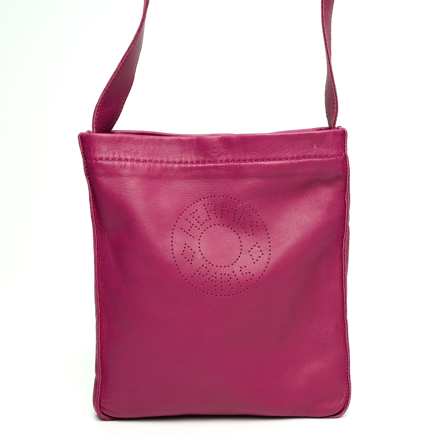 Hermès Fuchsia Clou de Selle Crossbody Bag