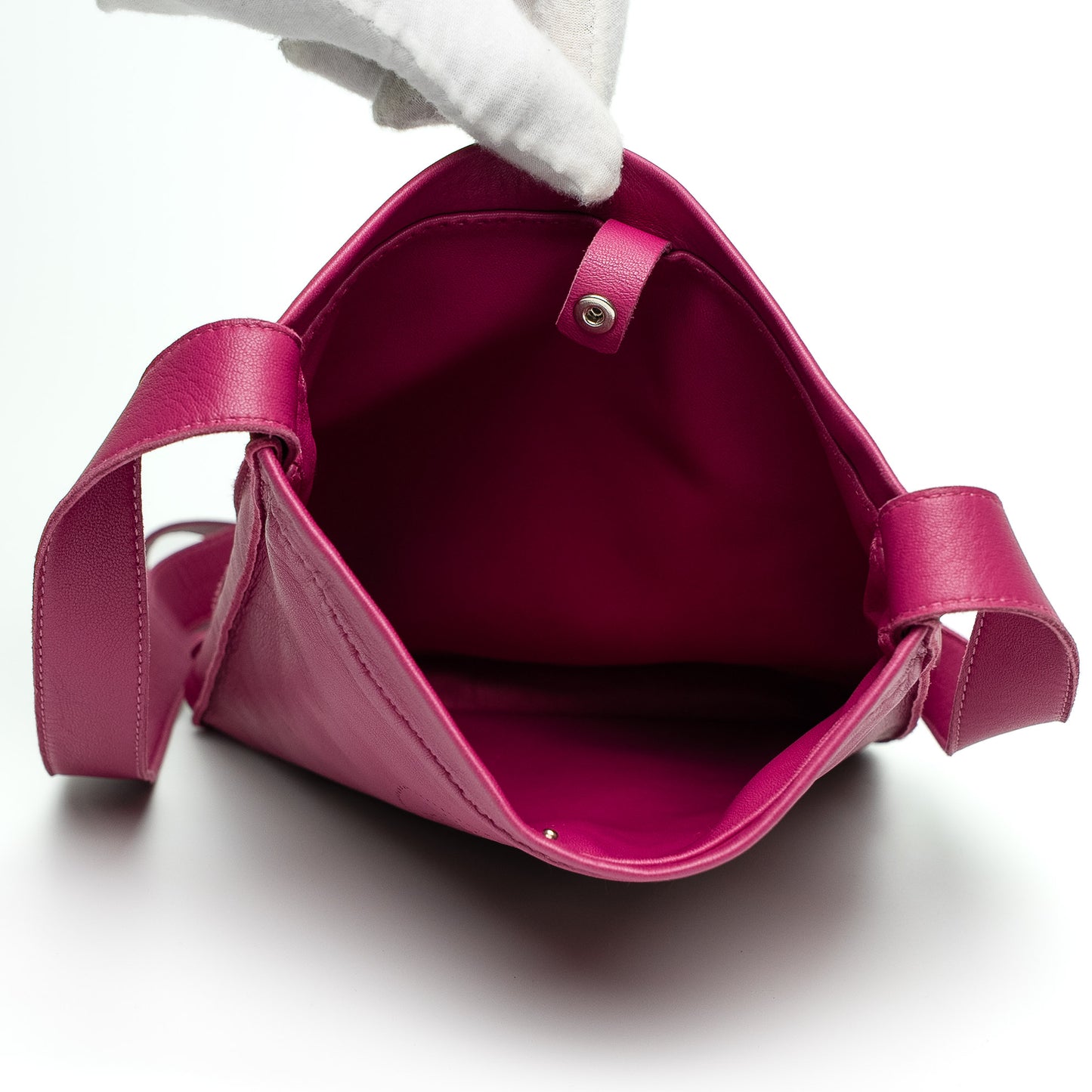 Hermès Fuchsia Clou de Selle Crossbody Bag