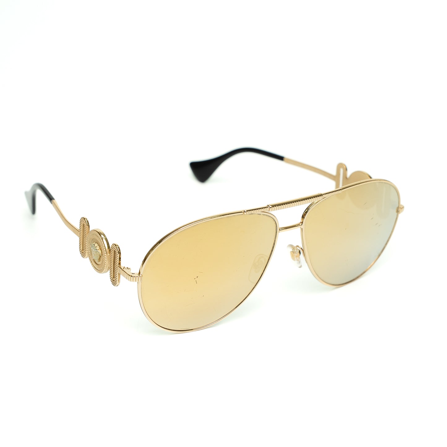 Versace Gold Medusa Aviator Sunglasses