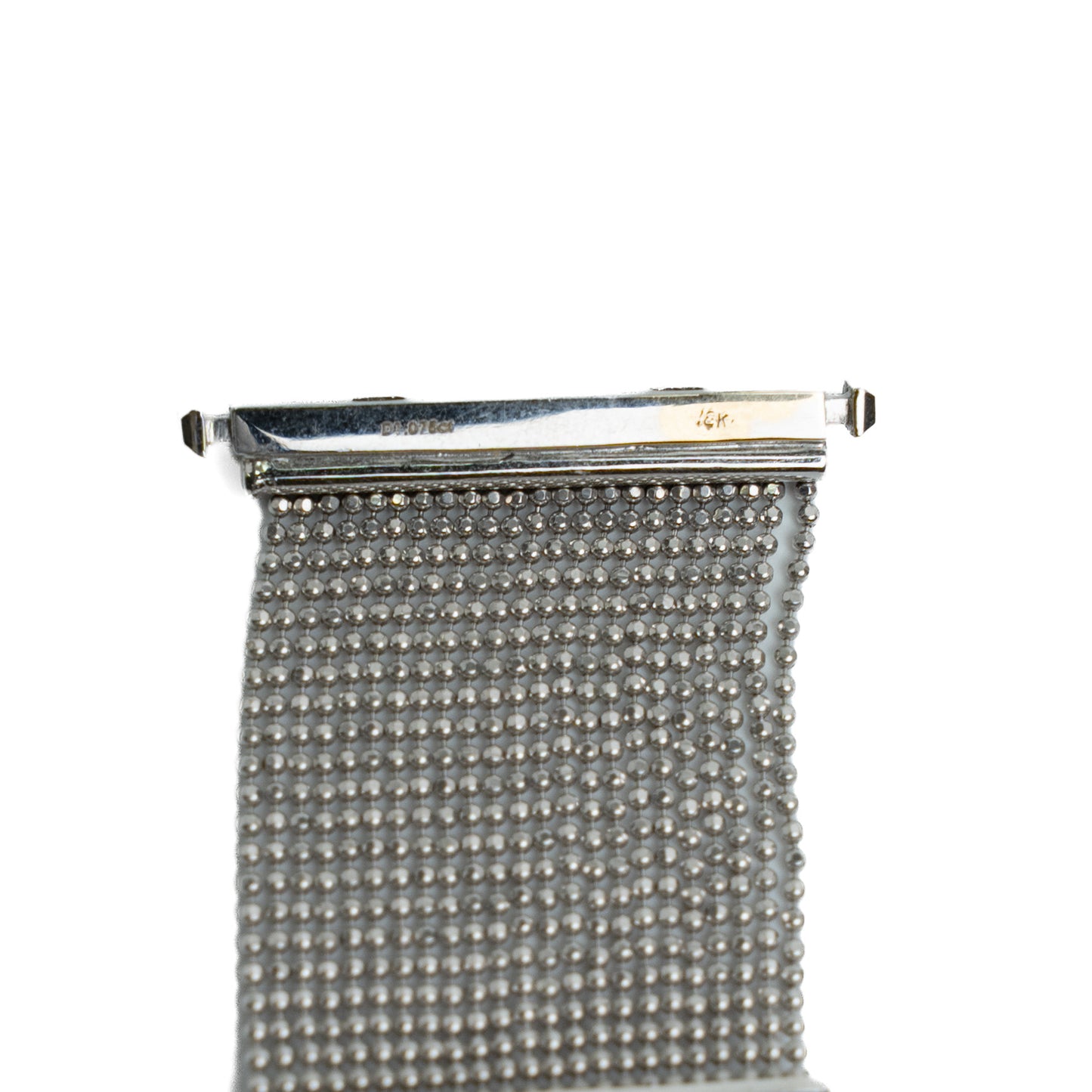 18ct White Gold Diamond Mesh Bracelet
