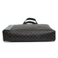 Celine Triomphe Canvas Black Leather Tote Bag