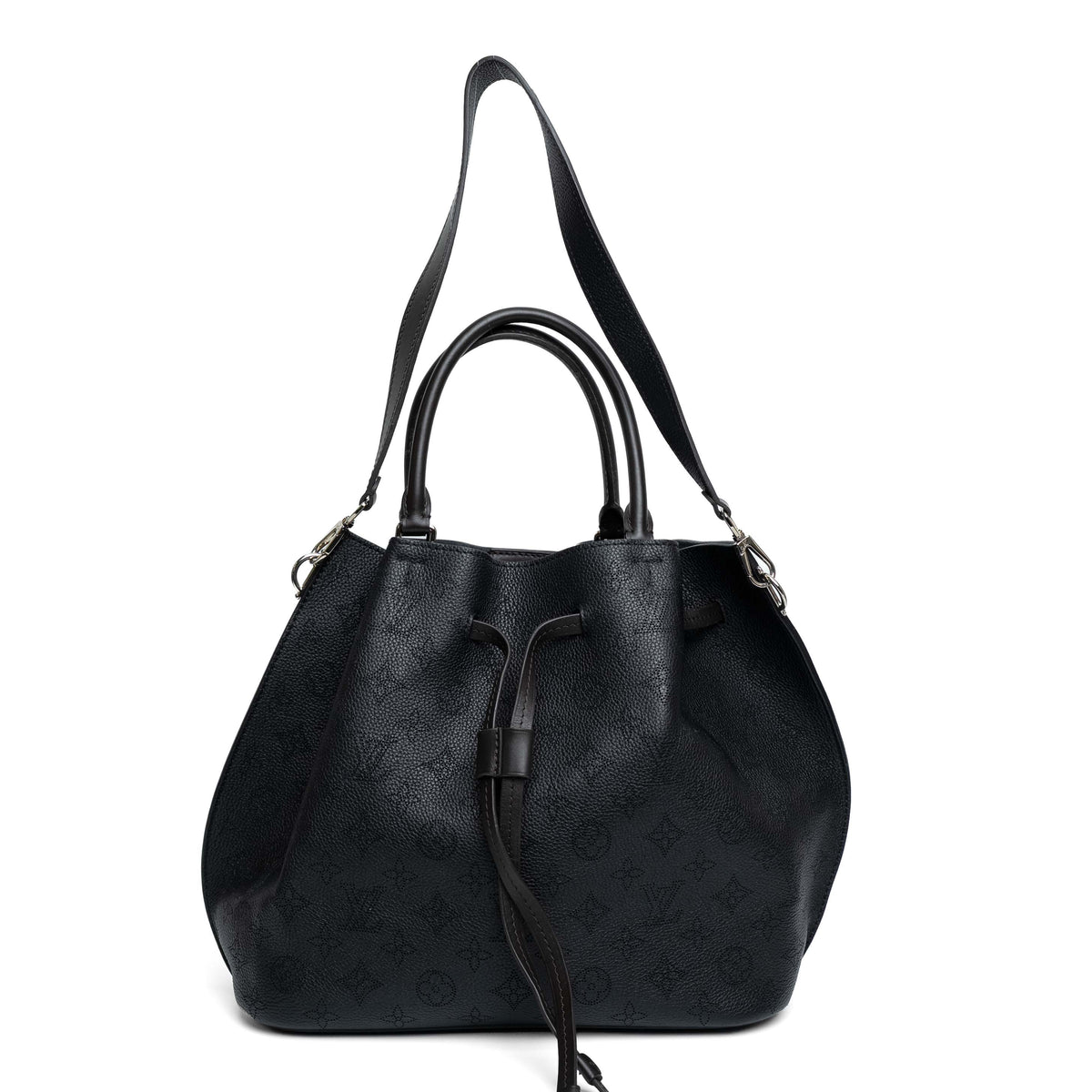 Louis Vuitton Girolata Mahina Leather Tote Black