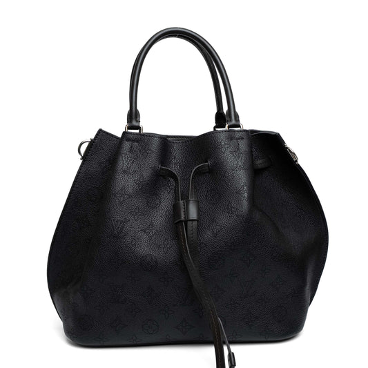 Louis Vuitton Girolata Mahina Leather Tote Black