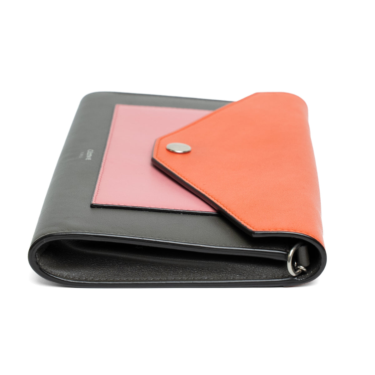 Celine Pocket Envelope Leather Shoulder Bag