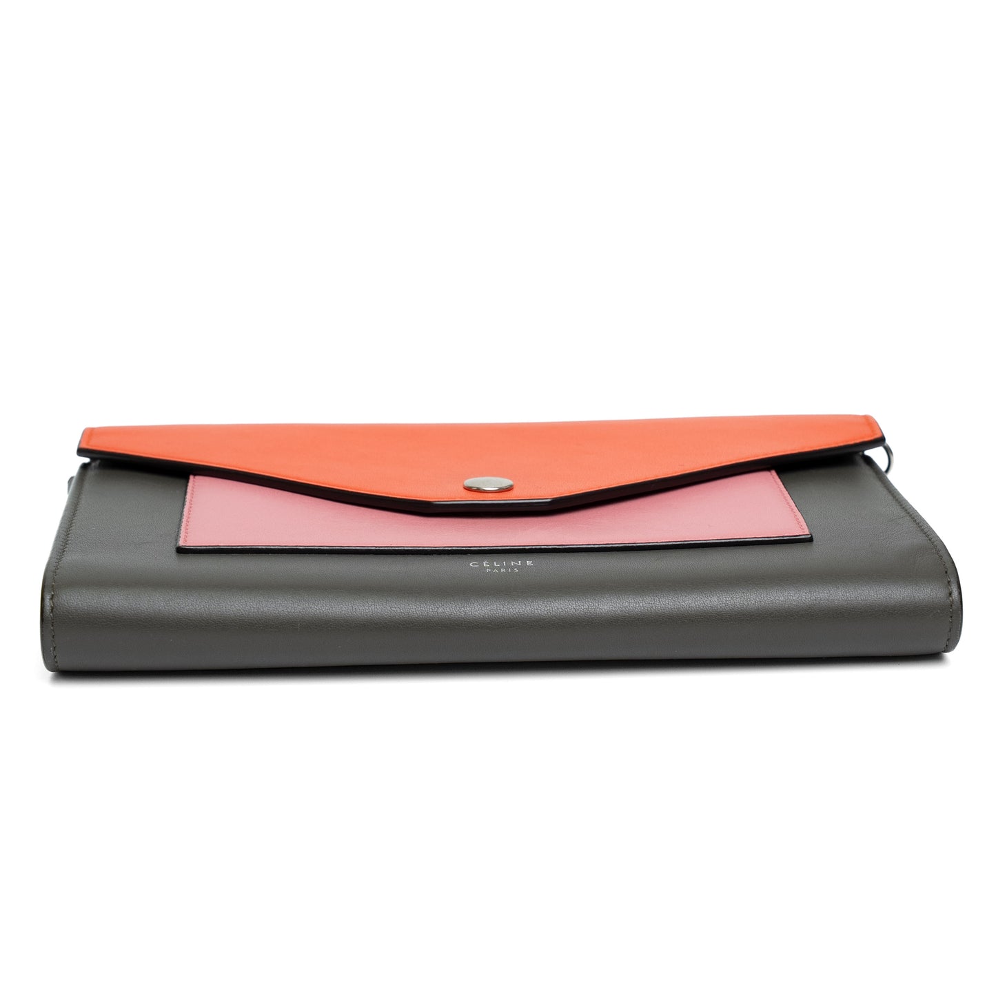 Celine Pocket Envelope Leather Shoulder Bag