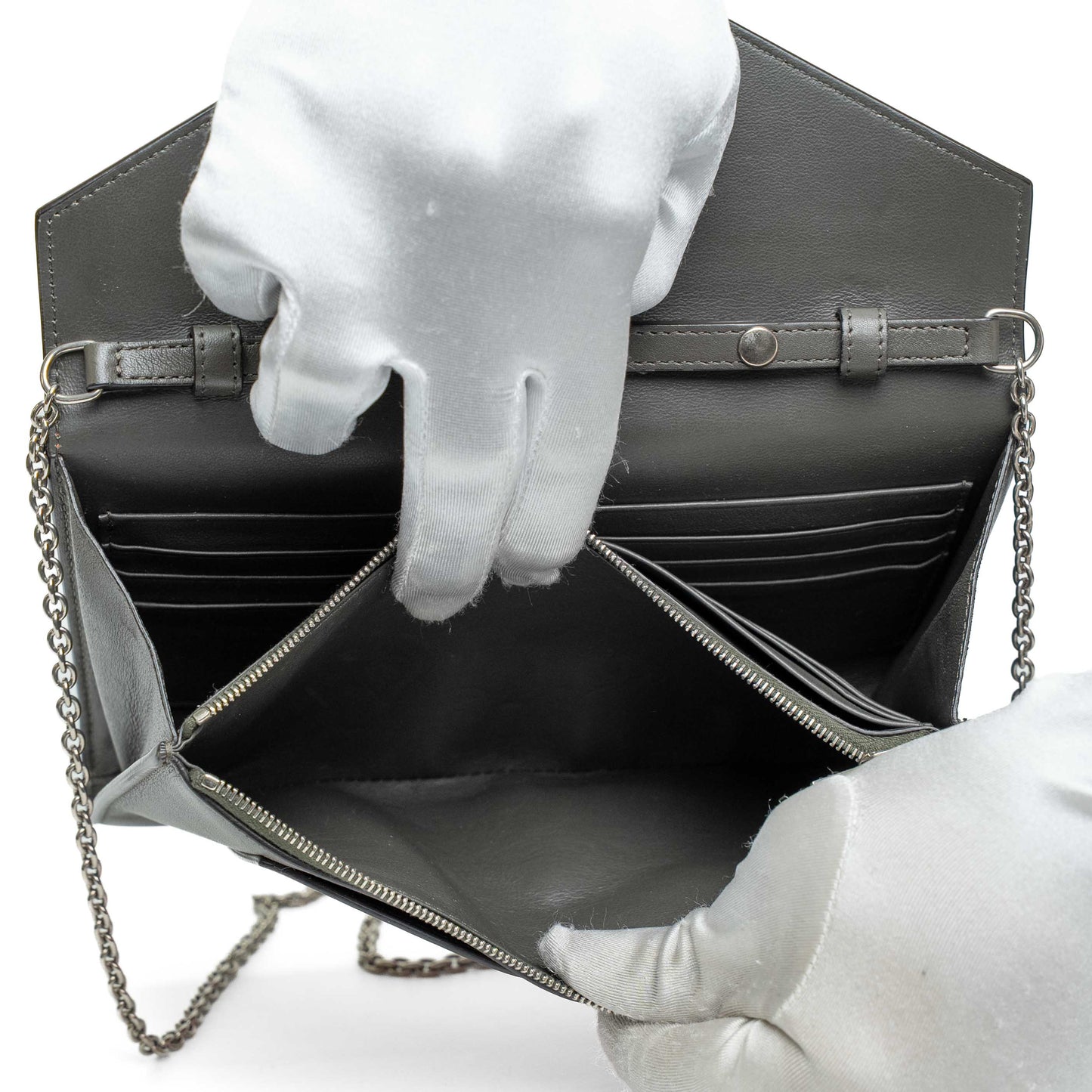 Celine Pocket Envelope Leather Shoulder Bag