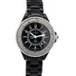 Chanel J12 Black Ceramic Diamond Bezel Watch