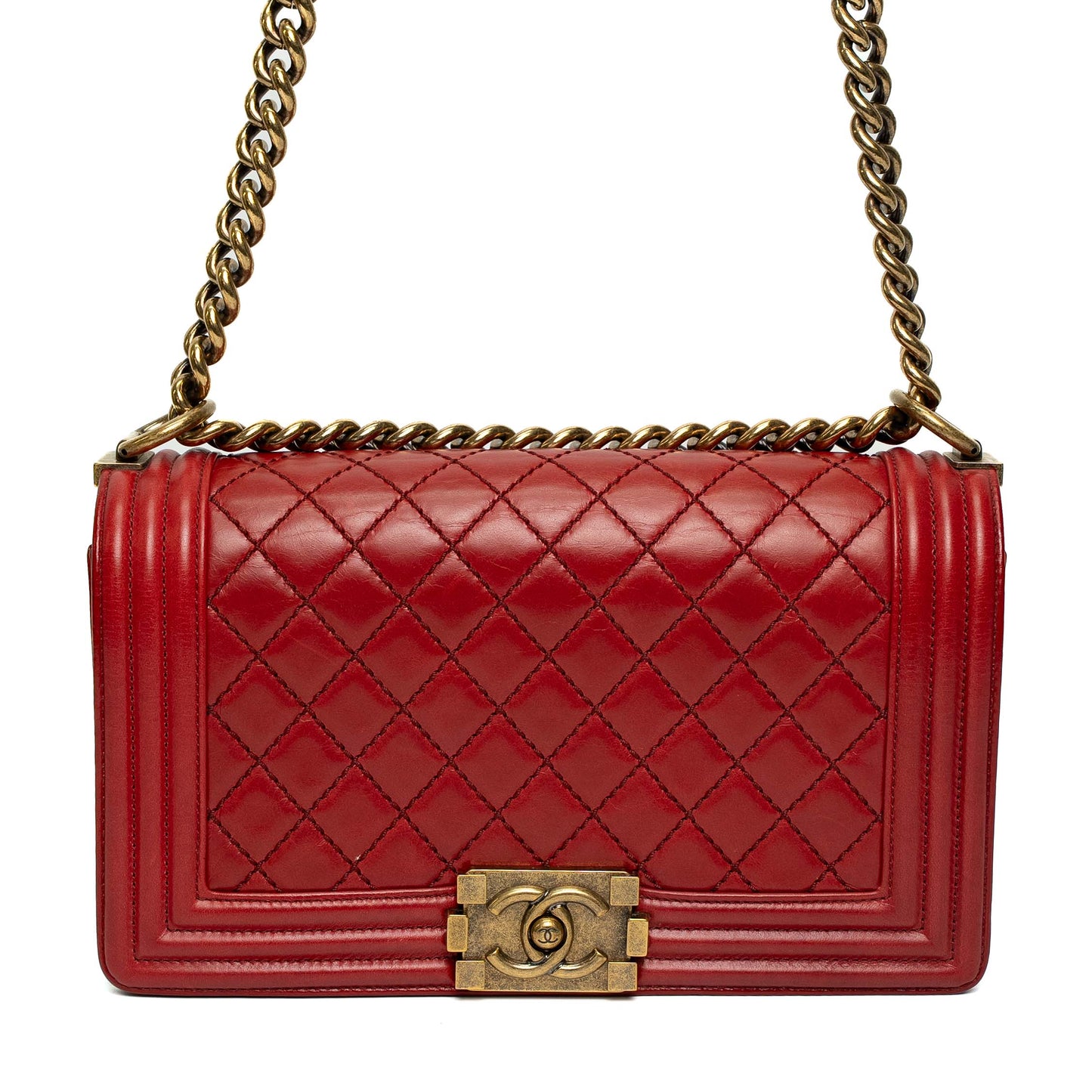 Chanel Boy Bag Red Leather