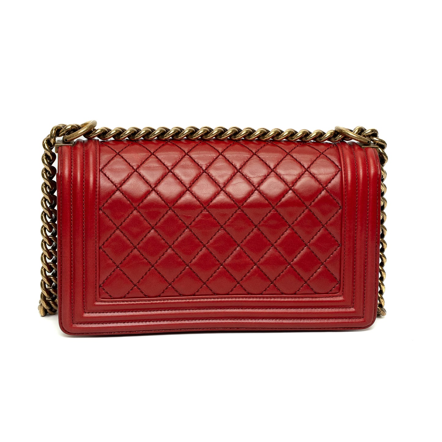 Chanel Boy Bag Red Leather