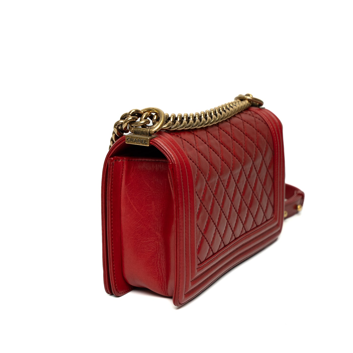 Chanel Boy Bag Red Leather