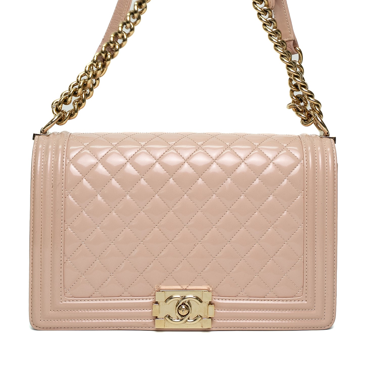Chanel Boy Light Pink Patent Bag