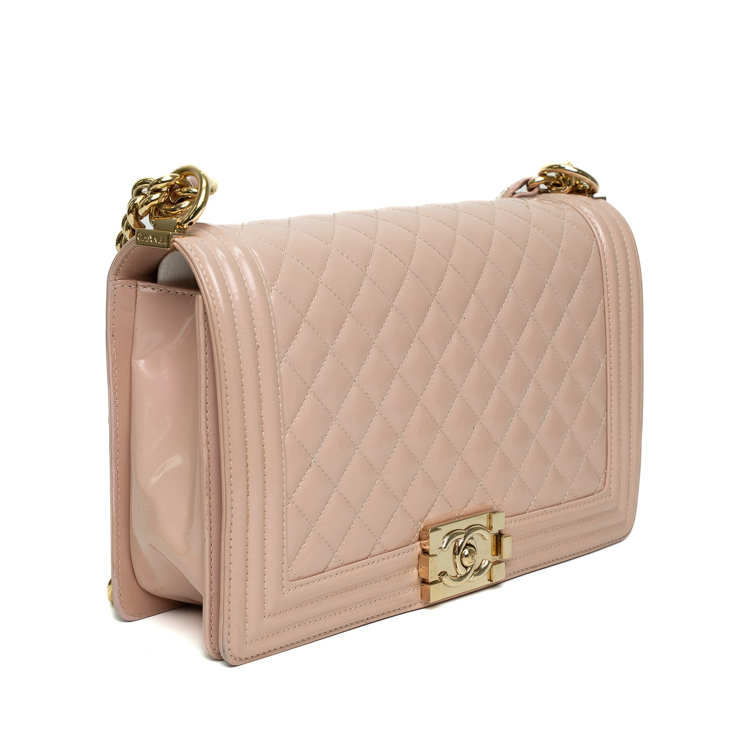 Chanel Boy Light Pink Patent Bag