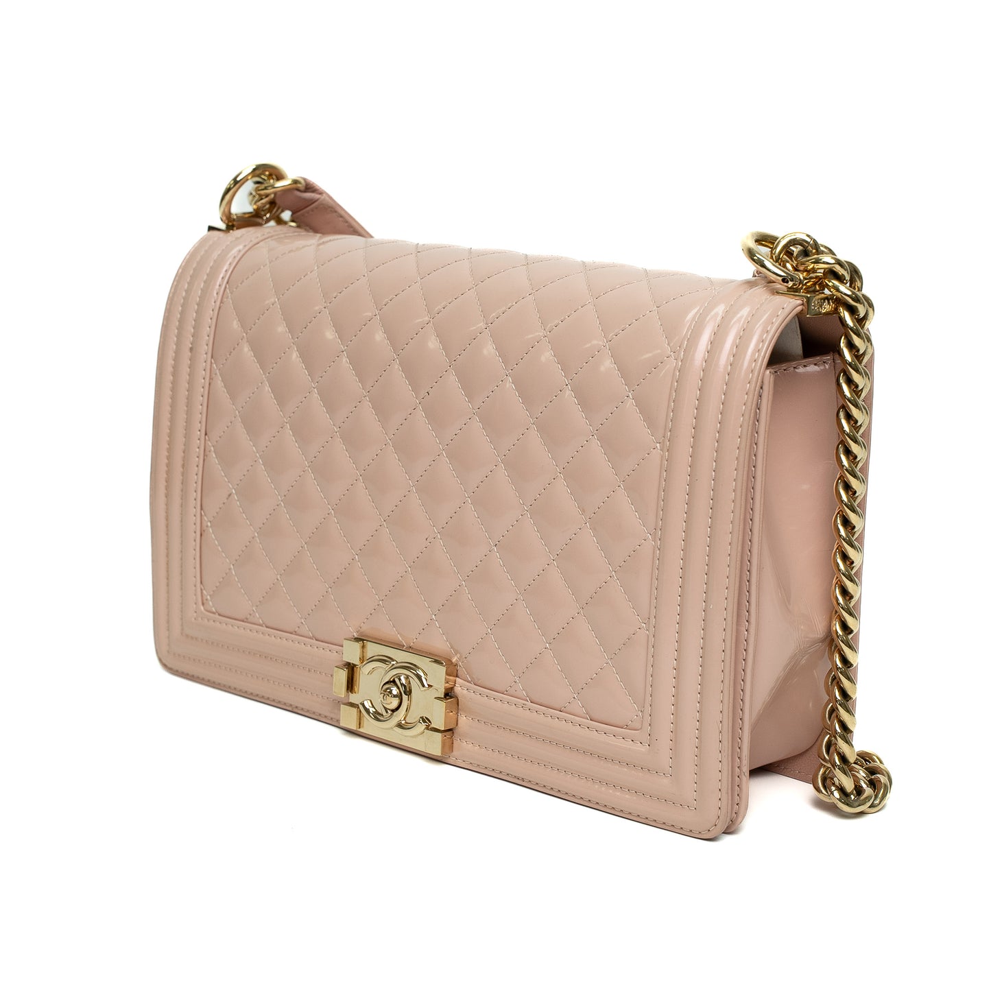 Chanel Boy Light Pink Patent Bag