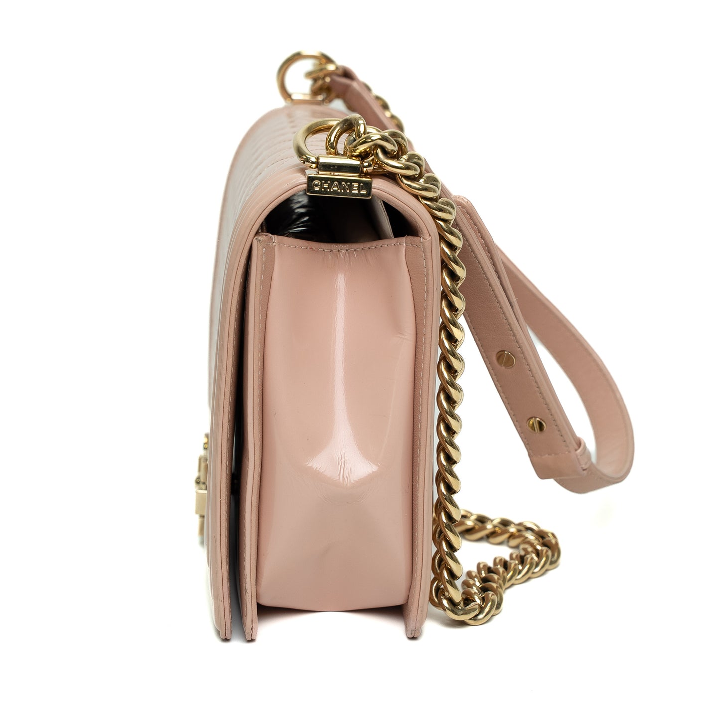 Chanel Boy Light Pink Patent Bag