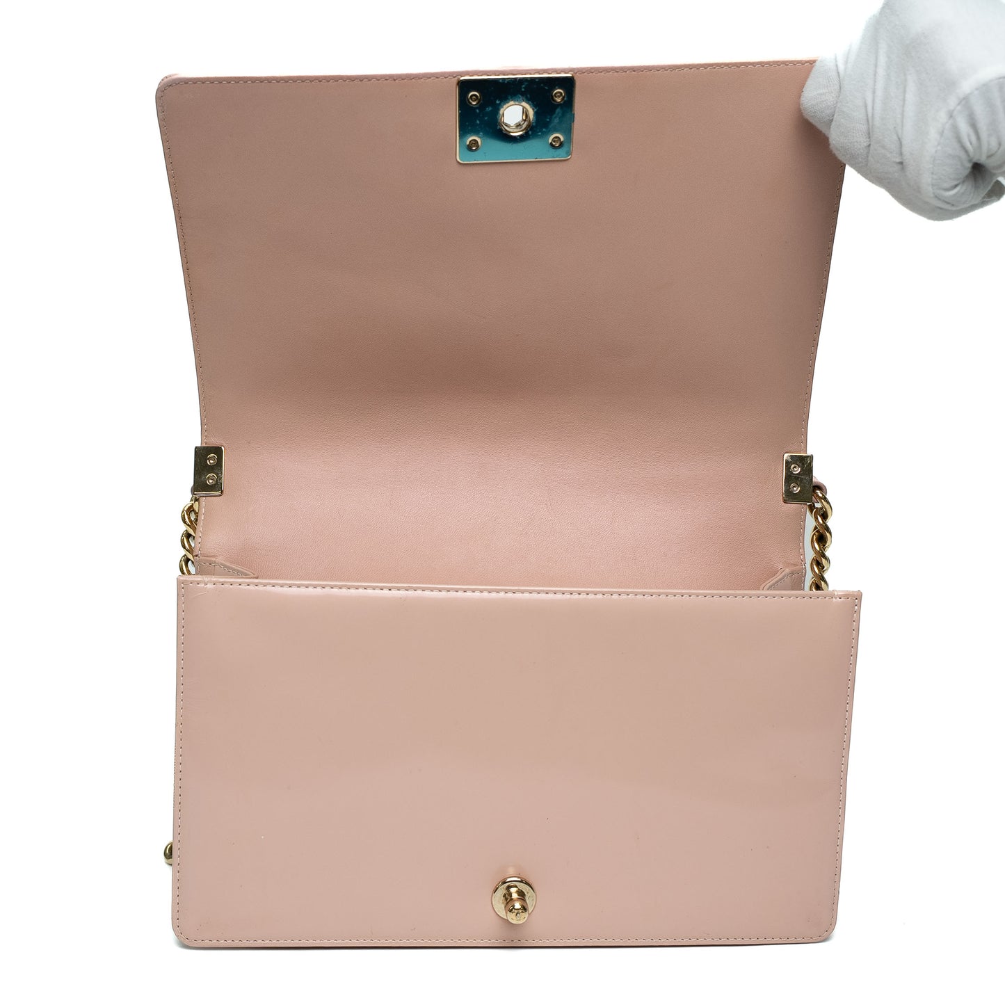 Chanel Boy Light Pink Patent Bag