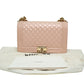 Chanel Boy Light Pink Patent Bag