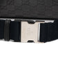 Gucci GG Ssima Black Leather Waist Crossbody Bag