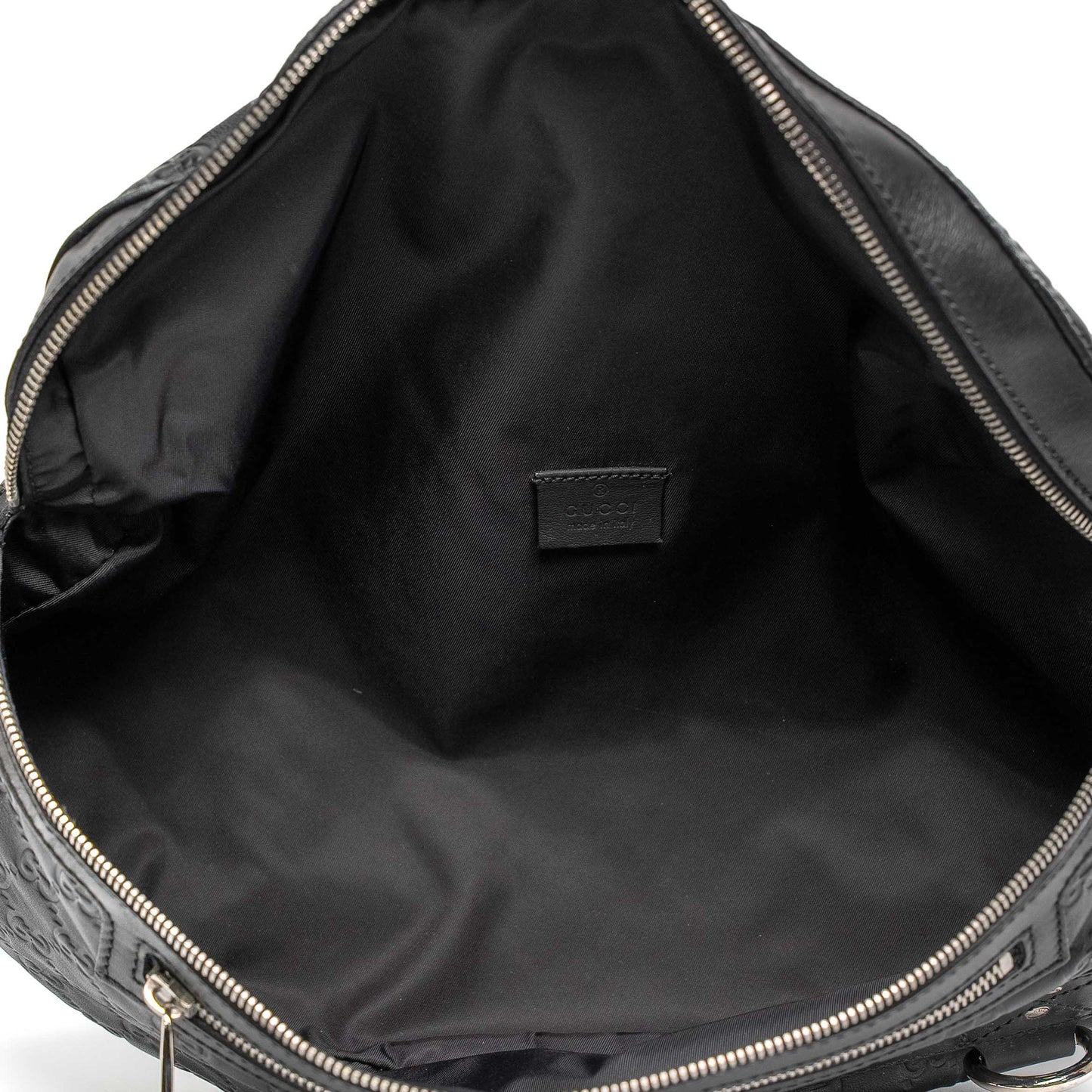 Gucci GG Ssima Black Leather Waist Crossbody Bag