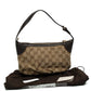 Gucci GG Canvas Beige Ebony Small Pochette Bag
