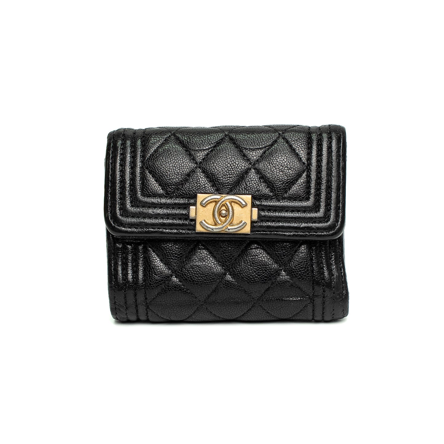 Chanel Caviar Quilted Small Boy Flap Wallet