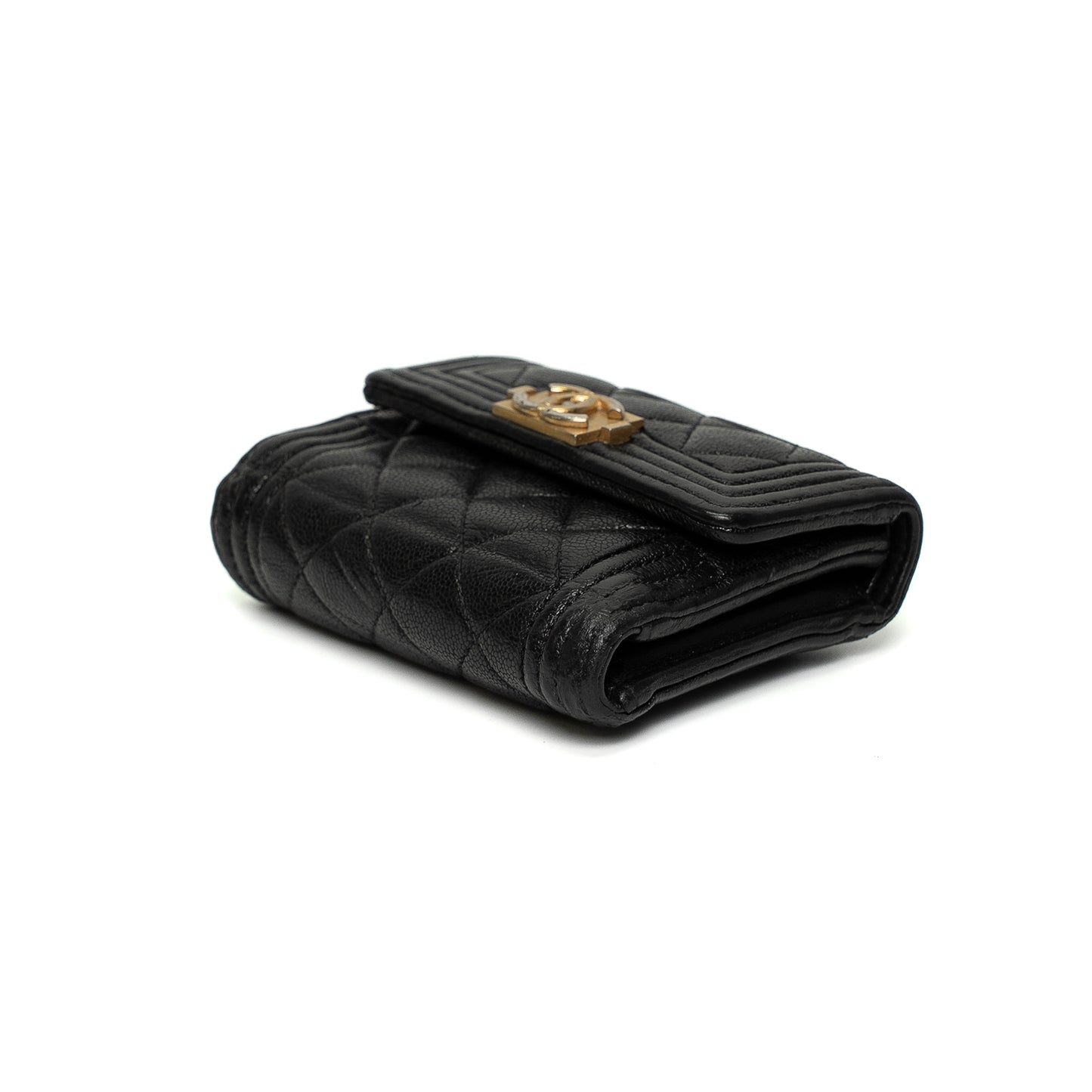 Chanel Caviar Quilted Small Boy Flap Wallet