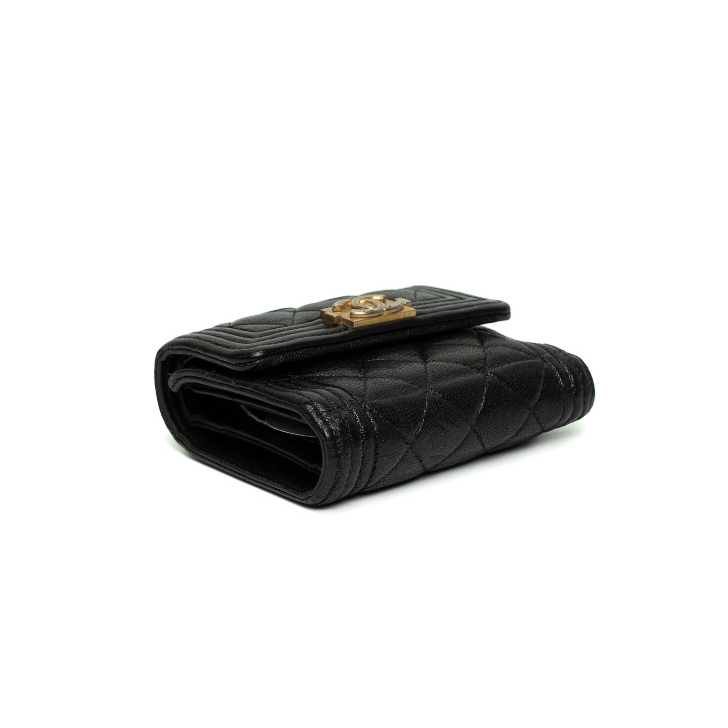 Chanel Caviar Quilted Small Boy Flap Wallet