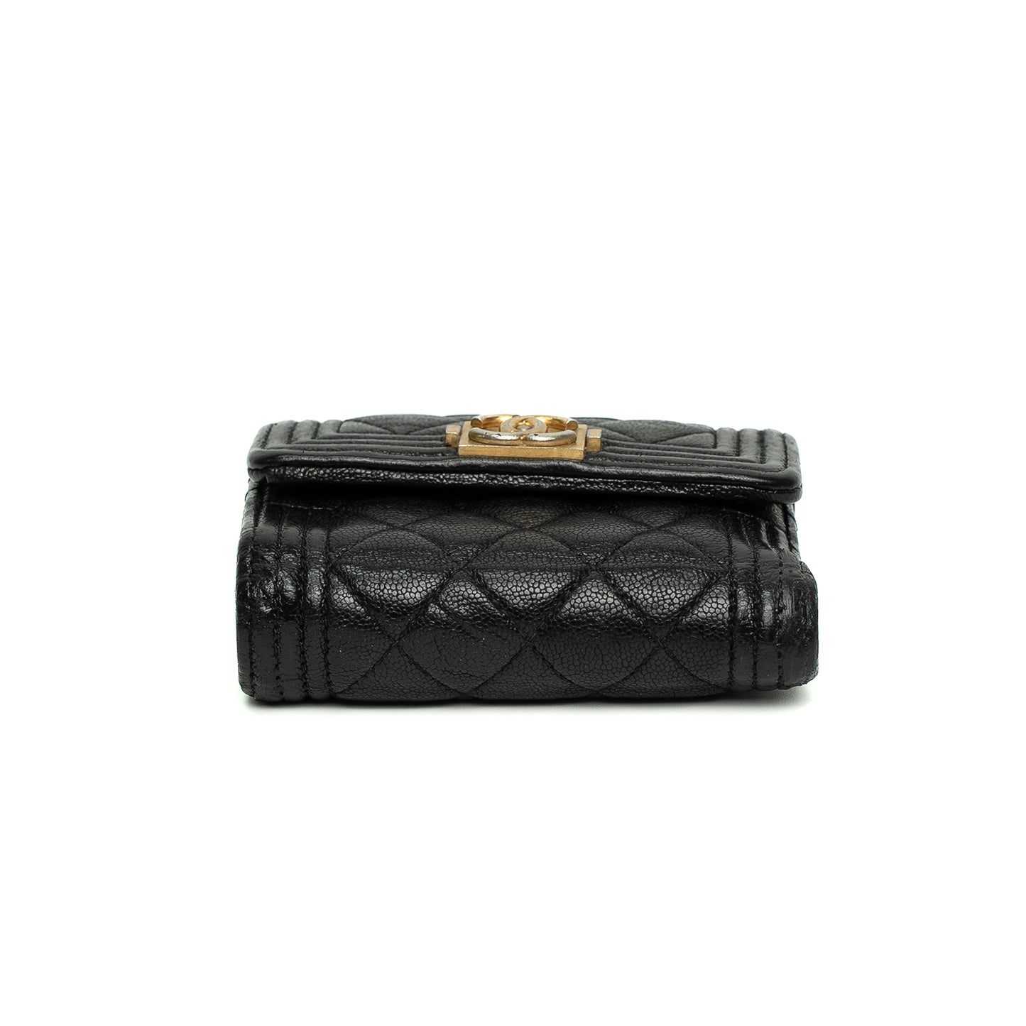 Chanel Caviar Quilted Small Boy Flap Wallet