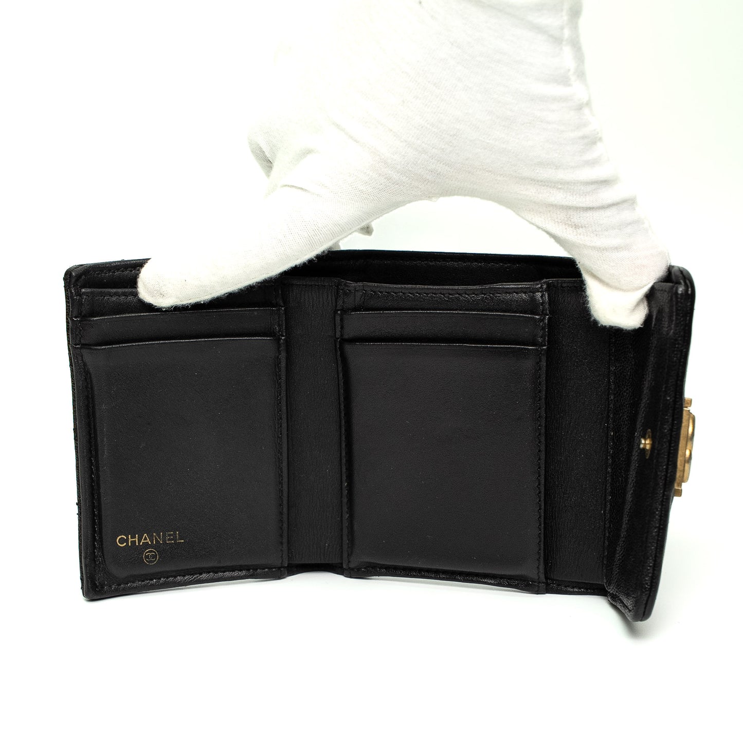 Chanel Caviar Quilted Small Boy Flap Wallet