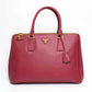 Prada Saffiano Lux Galleria Burgundy Leather Tote Bag