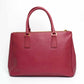 Prada Saffiano Lux Galleria Burgundy Leather Tote Bag