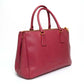Prada Saffiano Lux Galleria Burgundy Leather Tote Bag
