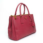 Prada Saffiano Lux Galleria Burgundy Leather Tote Bag