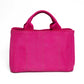 Prada Canvas Tote Pink Open Top Bag