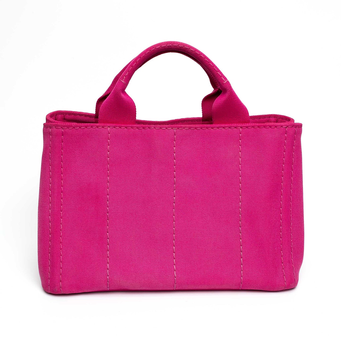 Prada Canvas Tote Pink Open Top Bag