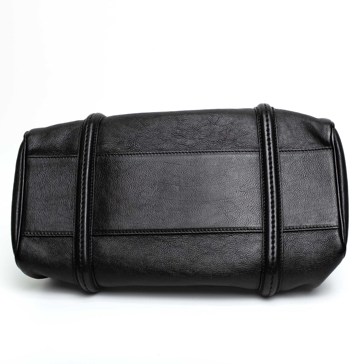 Dior Black Leather Framed Top Handle Shoulder Bag