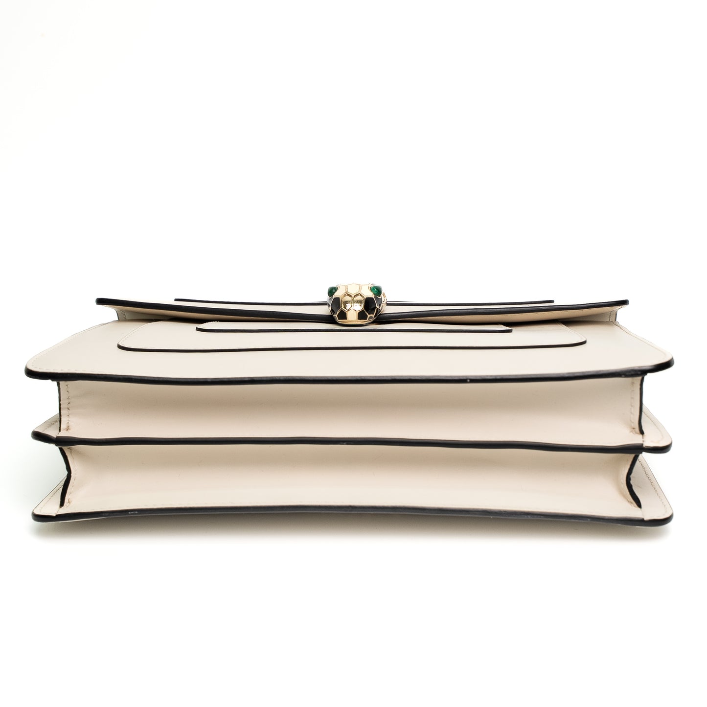 Bvlgari Serpenti Forever Medium White Leather Chain Bag