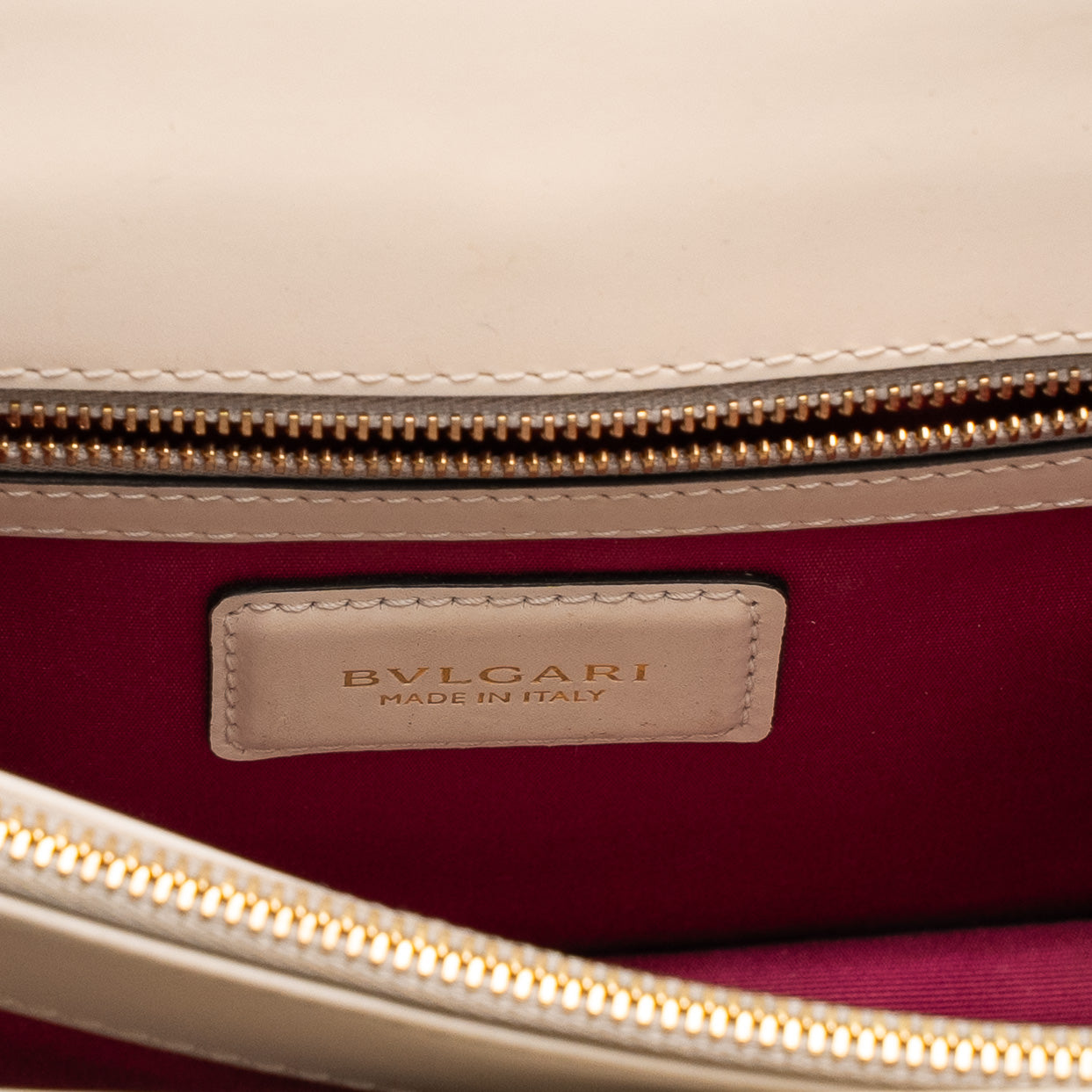 Bvlgari Serpenti Forever Medium White Leather Chain Bag