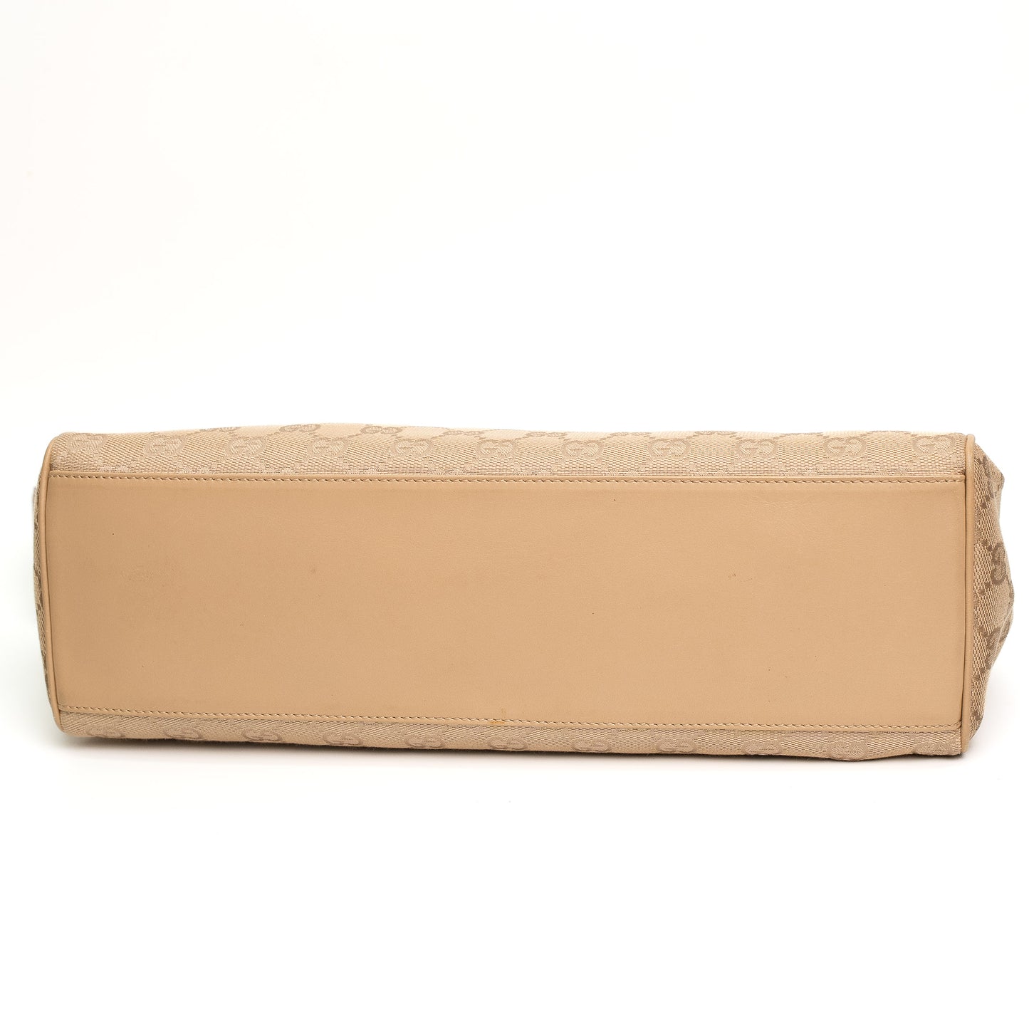 Gucci GG Beige Monogram Canvas Shoulder Bag