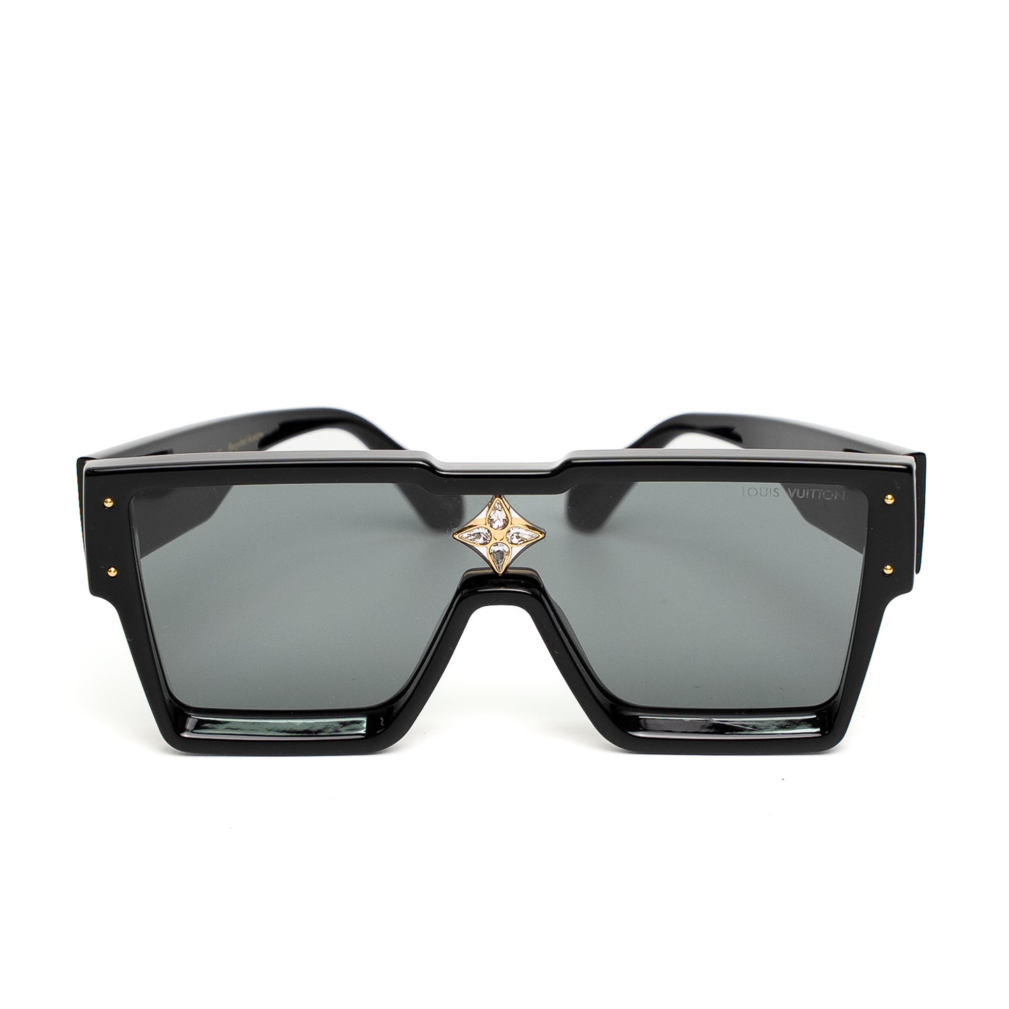 Louis Vuitton Cyclone Black Crystal Shield Sunglasses