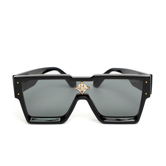 Louis Vuitton Cyclone Black Crystal Shield Sunglasses