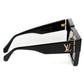 Louis Vuitton Cyclone Black Crystal Shield Sunglasses