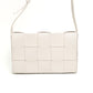 Bottega Veneta White Intrecciato Leather Crossbody Shoulder Bag
