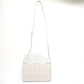 Bottega Veneta White Intrecciato Leather Crossbody Shoulder Bag