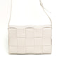 Bottega Veneta White Intrecciato Leather Crossbody Shoulder Bag