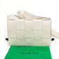 Bottega Veneta White Intrecciato Leather Crossbody Shoulder Bag